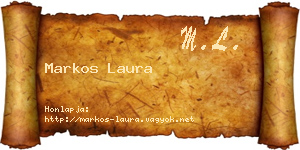 Markos Laura névjegykártya